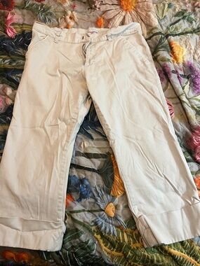 Light Tan Cropped Chino Pants - Women's Casual Straight Fit